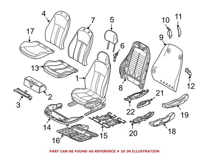 BMW Power Seat Switch 52108251626